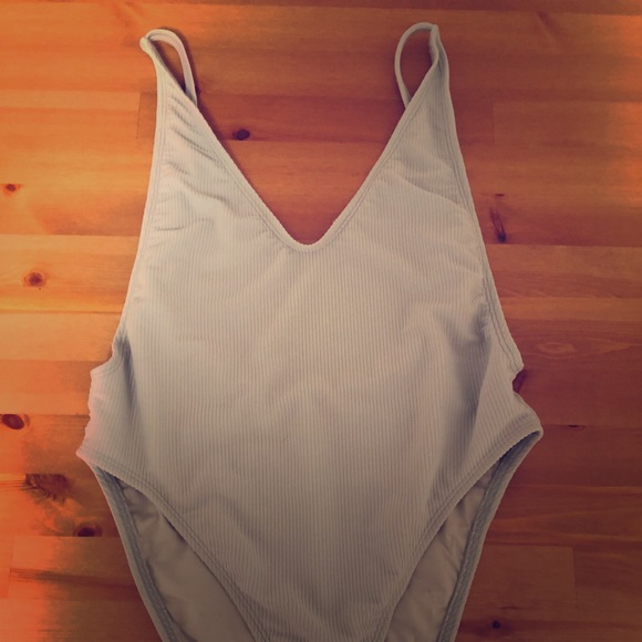 Nasty Gal Other - Light blue one piece bathing suit